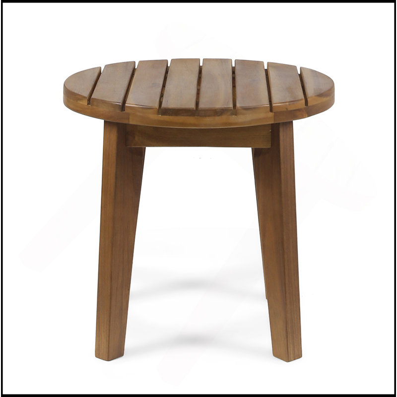 Table d'appoint d'extérieur en bois, Teck