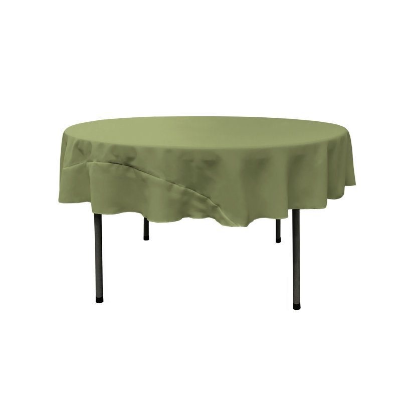 Solid Color Round Tablecloth - Basics by Wayfair™, Dark Sage, 72" Round