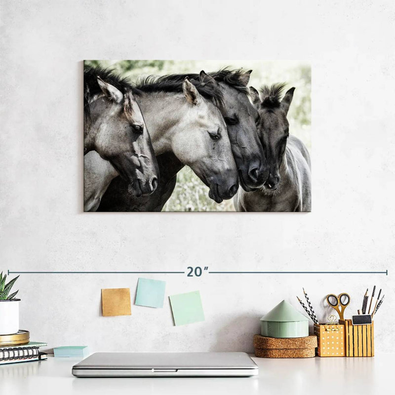 Van Den Four Konik Horses, 8" H x 12" W