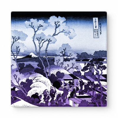 Cherry Blossoms at Gotenyama, Shinagawa on the Tōkaidō (c. 1831–1832) — Square Canvas Wall Art