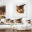 Coussin lombaire en aquarelle d’animal
