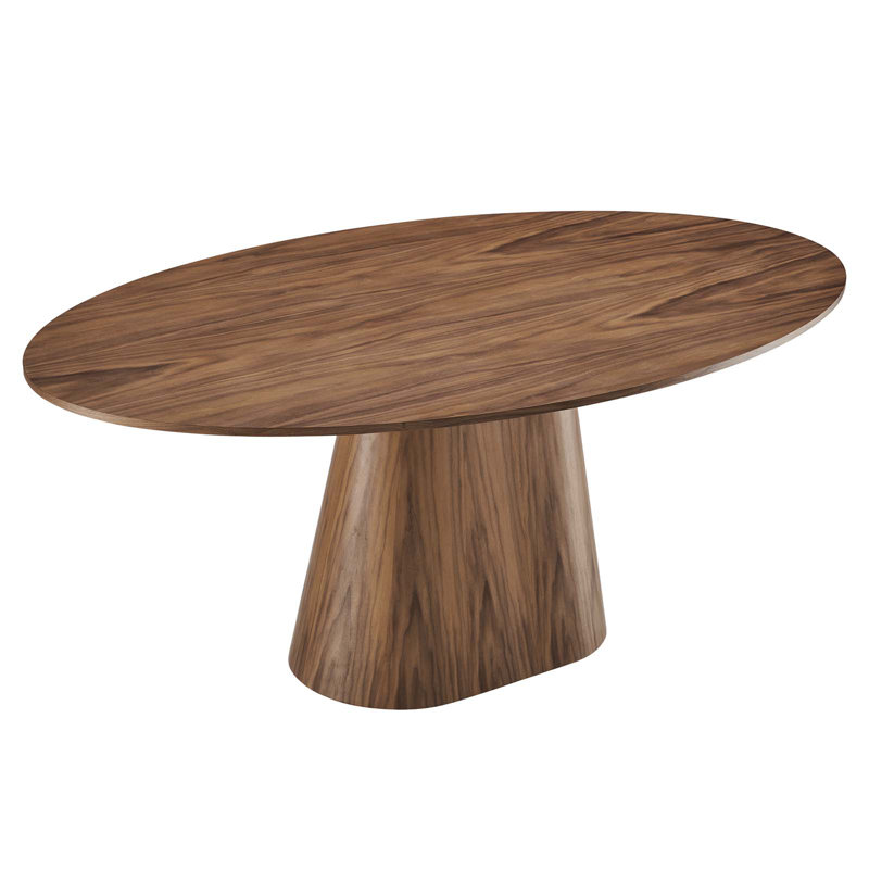 Modway Provision 75" Oval Dining Table, Walnut