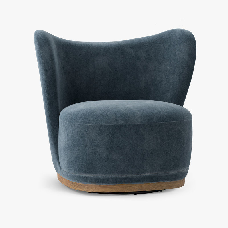 Fauteuil à oreilles Odell, Mélange de polyester bleu sarcelle
