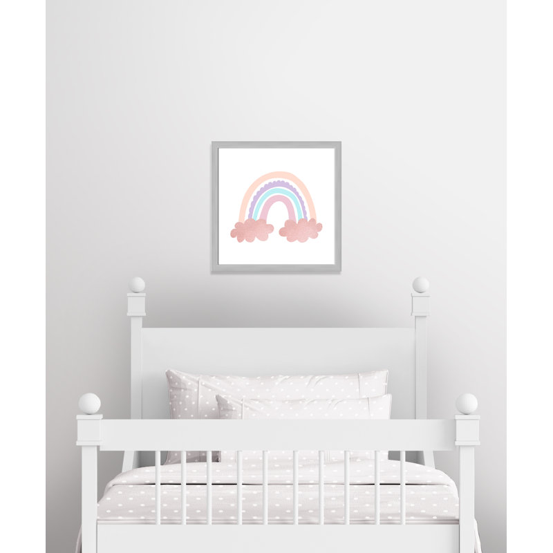 Arc-en-ciel 2, H 24,5 po x l 24,5 po x P 0,63 po, Cadre boîte champagne