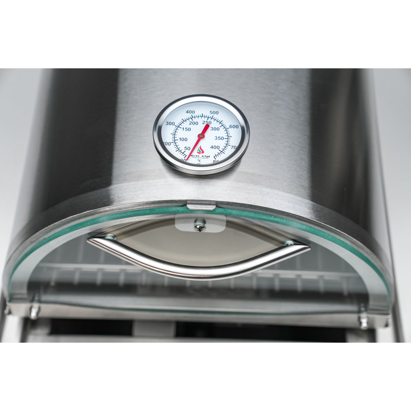 Mont Alpi MASBP Stainless Steel Lightweight Universal Portable Side Burner Pizza Oven + Pizza Stone
