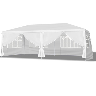 Tente de mariage 10 * 20 pi avec 6 parois latérales amovibles, utilisation extérieure pour la fête, le mariage, le marché