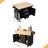 55.7'' Large Kitchen Island With 2 Drop Leaf,, Rolling Kitchen Cart On 5 Wheels With Power Outlet, Folding Storage Dining Table With Spice-1608535378