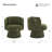 Mid-Century 360° Swivel Accent Chair with Ergonomic Barrel Back-829426610