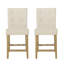  Ensemble de 2 tabourets de comptoir modernes avec dossier capitonné, siège rembourré rembourré, pieds en bois massif, design élégant pour îlot de cuisine, bar ou salle à manger, beige-1196462945