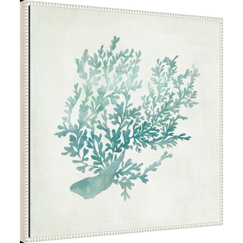 «Azure Coral II» par Hannah Dawson, reproduction d'art sur toile encadrée, H 30 po x l 30 po