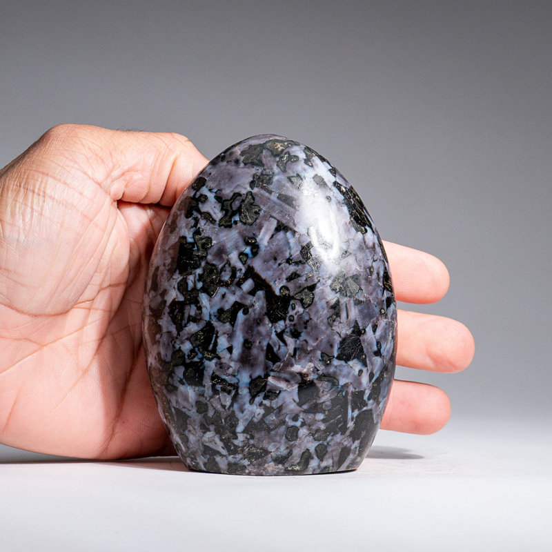 Genuine Polished Indigo Gabbro Freeform from Madagascar (1.6 Lbs), 4" H x 3" W x 1.5" D