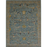 Transitional One-of-a-Kind Rectangle 9' X 12' Hand Knotted Area Rug