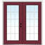 Portes d'entrée intérieures pré-montées en fibre de verre apprêtée avec grilles internes-45711190-45711184-45711196