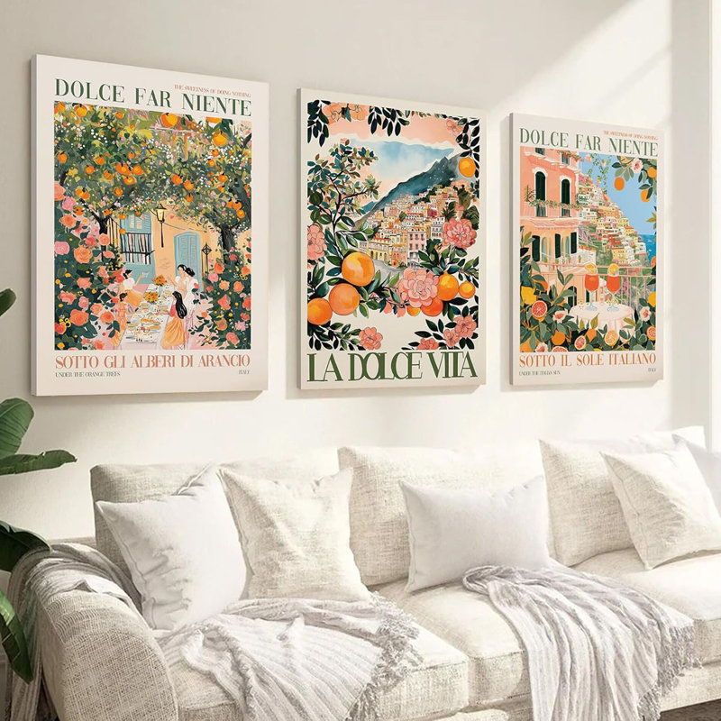 3 Piece Wrapped Canvas Print, 60 cm H x 120 cm W