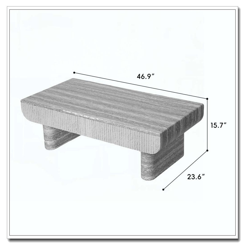 Table basse avec plateau en bois gris, Grey