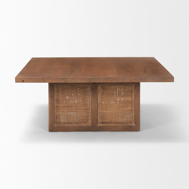 Solid Wood Coffee Table, Medium Brown