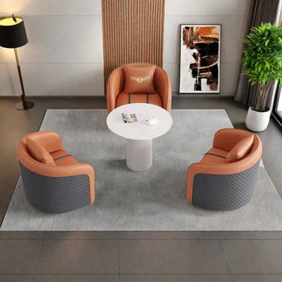 Modern light luxury business reception sofa set
