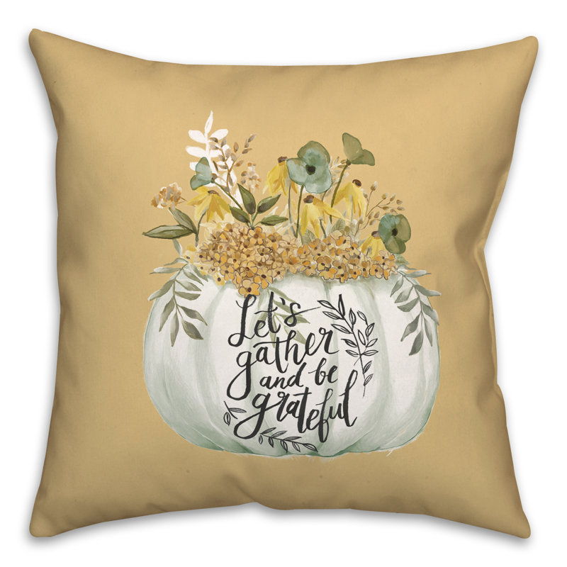 Coussin décoratif citrouille, 18 po x 18 po