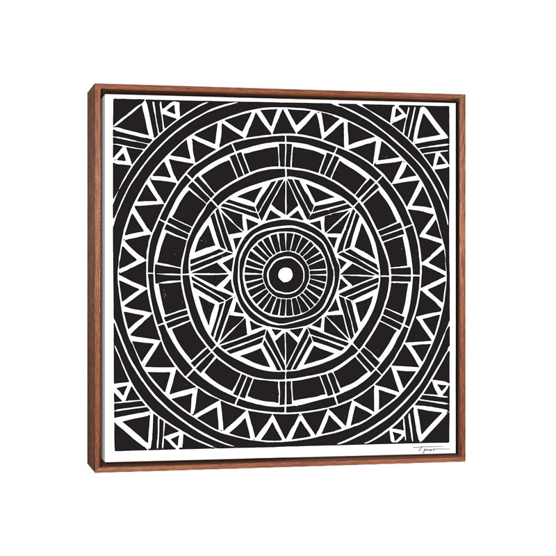 Radial Tribal Design - impression d'art graphique, Pas de tapis, H 26 po x l 26 po x P 1,5 po