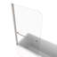Écran de douche 1/4 "en verre trempé transparent pour baignoire avec barre à serviettes - modèle tendance pour salle de bain 3458