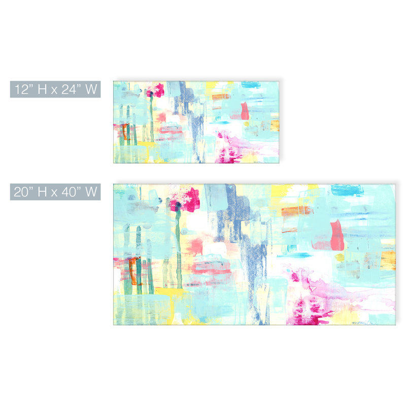 «Multi Color Pattern» par Dana McMillan, reproduction d'art sur toile tendue, H 12 po x l 24 po x P 1,5 po