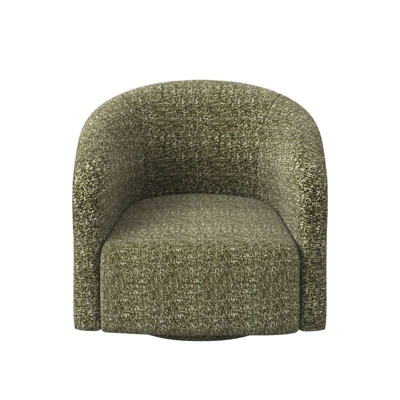 Stella Accent Chair - Olive Boucle, Orange