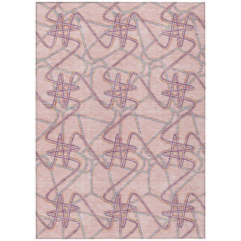  Aleg Area Rug with Non-Slip Backing, Rectangle 8' x 10'