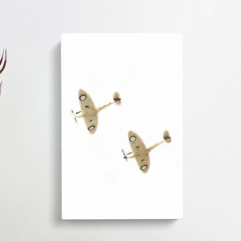 RAF Spitfire Planes - Wrapped Canvas, 50cm H x 35cm W x 3cm D