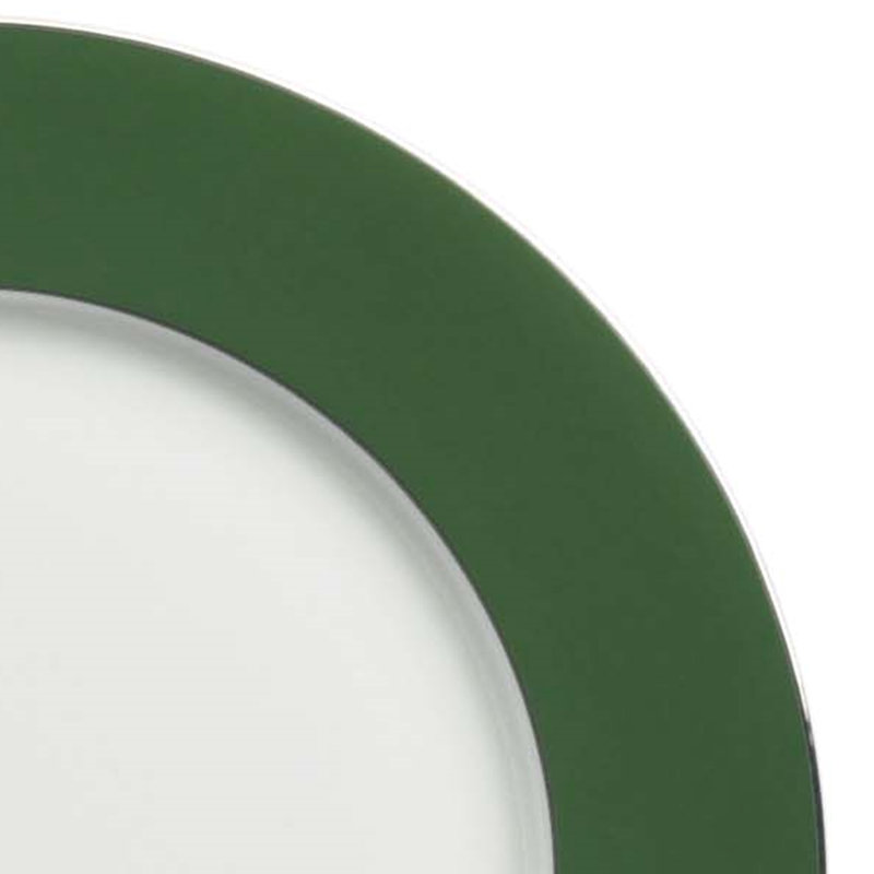 30cm Bone China Dinner Plate, Green