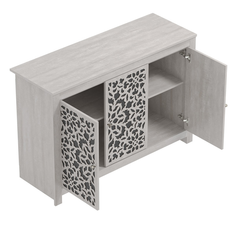 Buffet de 44,3 po de largeur Arrastia, Chêne gris cendré, Barli