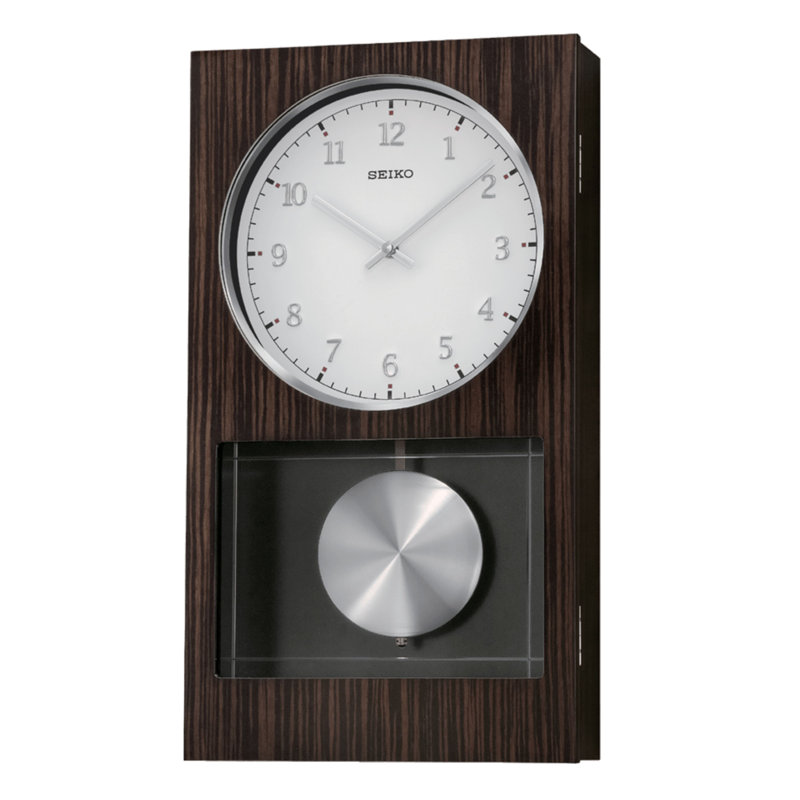 QXH046BLH Pendulum Wall Clock, Brown