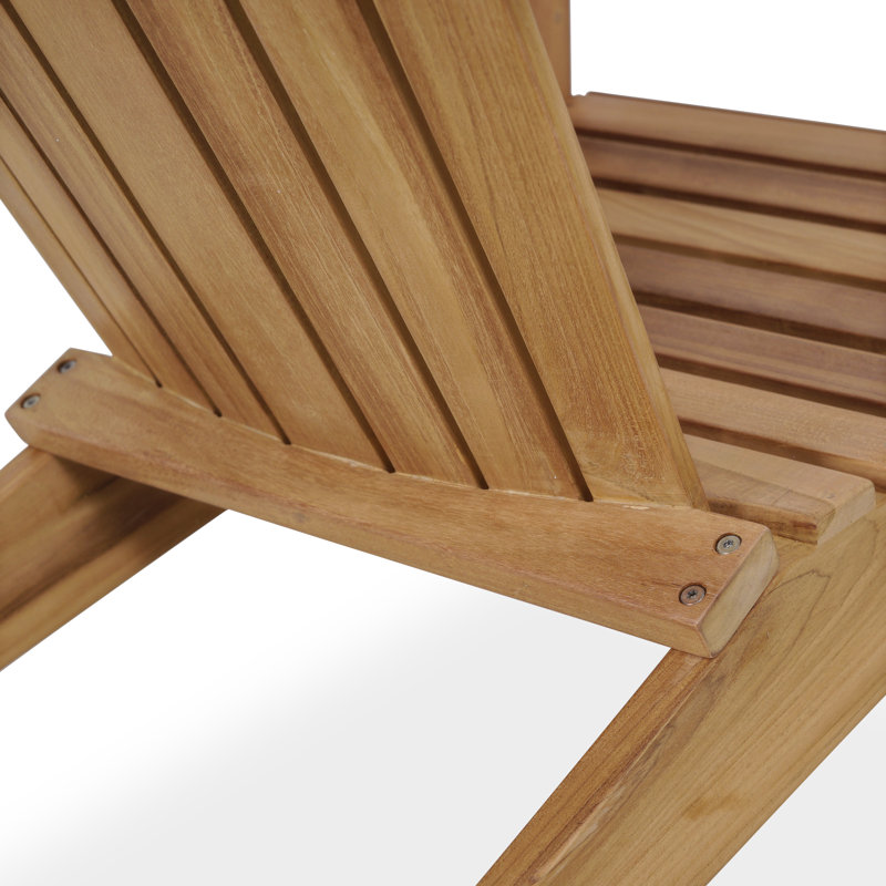 Ensemble de patio extérieur en teck Grade A 5 pièces (4 chaises + 1 table d'appoint)