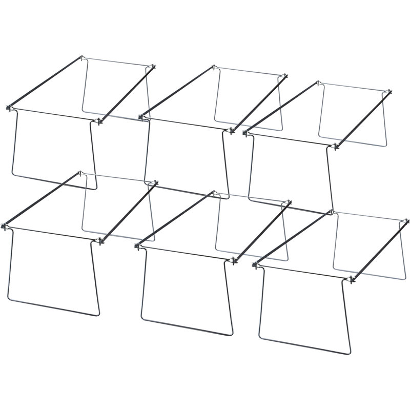 Cadres de dossiers suspendus, fil d’acier, lettre, 12 5/8 w x 27d x 9 1/8h, 6/boîte