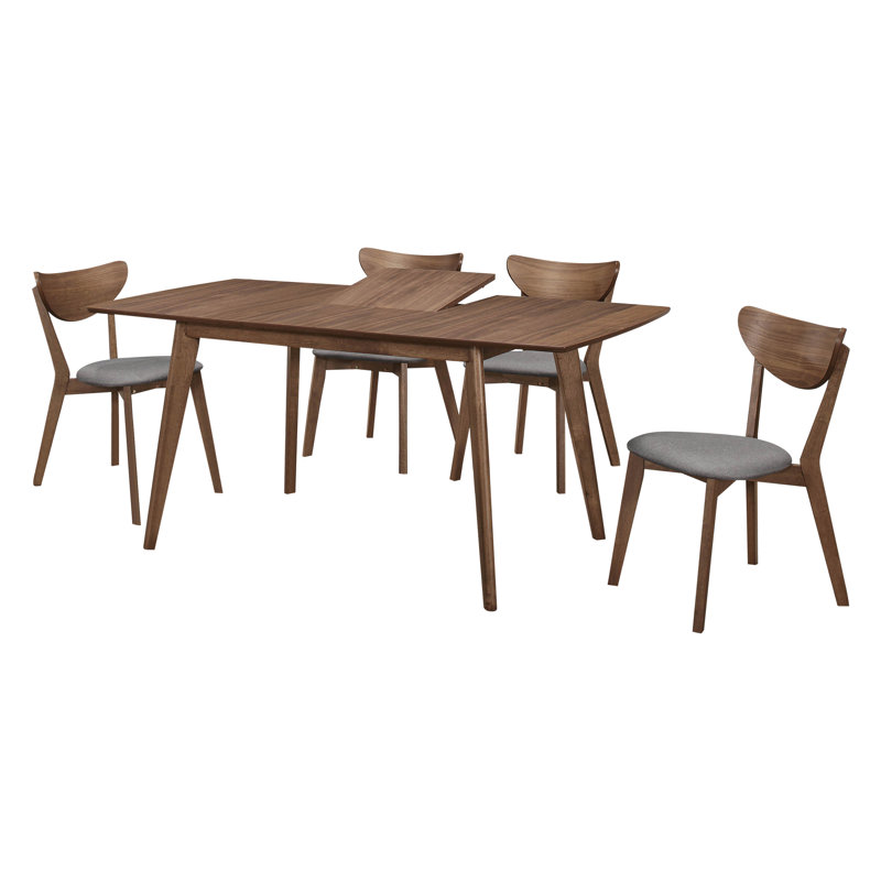 Dequinn 5 - Piece Dining Set in Walnut
