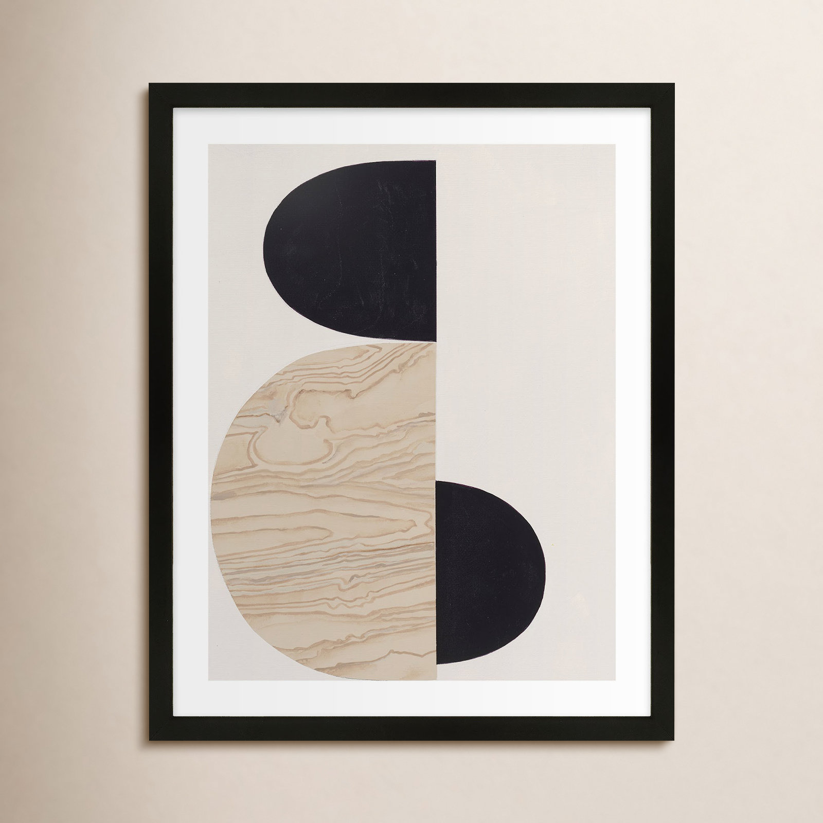 Brazos "Journey" Painting by Lee Lessem, Black Framed, 20" H x 16" W