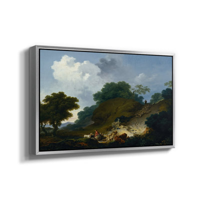 Danse sous les arbres au bord du lac, v. 1865-1870-Jean-Baptiste-Camille Corot, toile tendue avec châssis