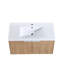 Meuble-lavabo mural modulaire 48 po avec lavabo, armoire latérale et portes à fermeture en douceur 48 po