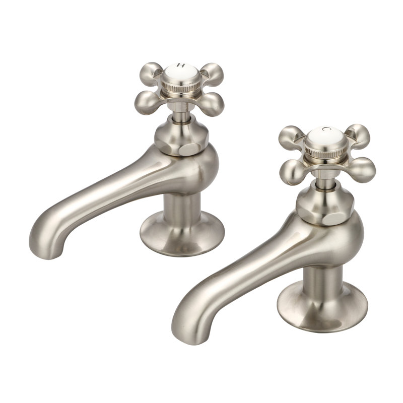 Stonington Centerset 2-handle Bathroom Faucet, Brushed Nickel, Cross Handles