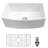 30" L x 19" W White Ceramic Farmhouse/Apron Kitchen Sink Single Bowl Apron Front Sink