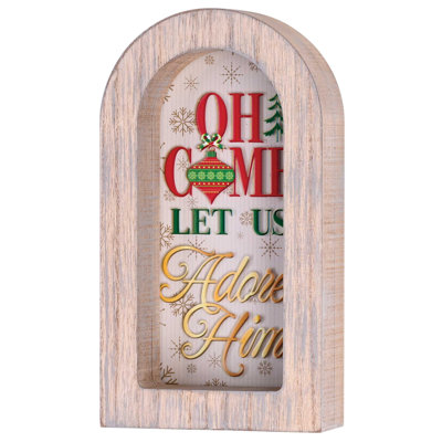 Arche encadrée Oh Come Let Us Adore him 5X8