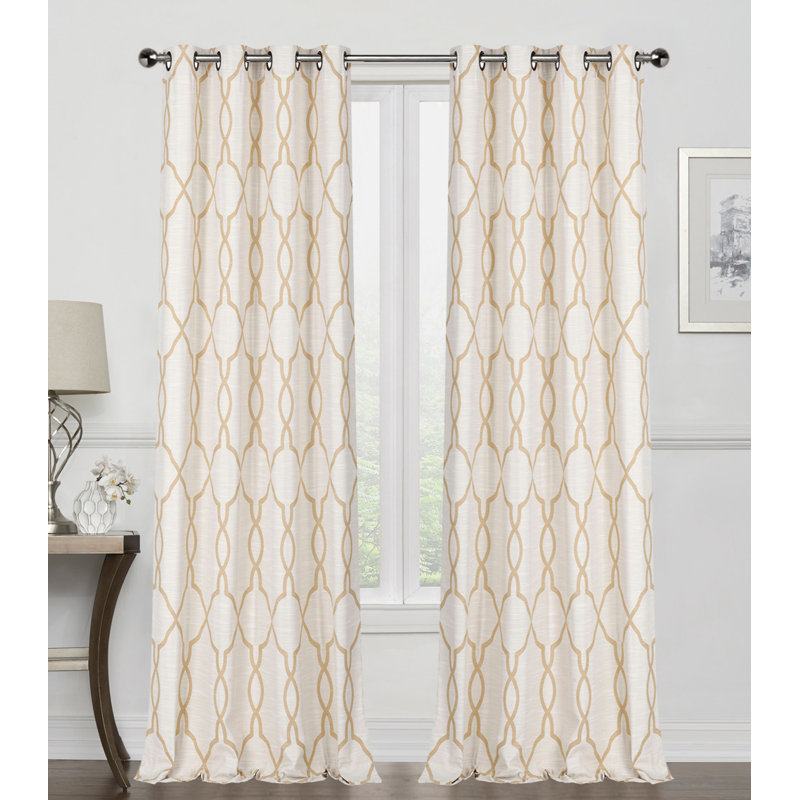 France Room Darkening Curtain Pair, Gold, 50" W x 84" L