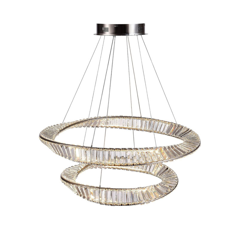 Lustre DEL 90 W nickel satiné