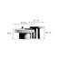 Ensemble de tables basses rondes en pierre micro-cristalline