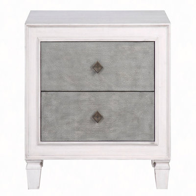 Nightstand, Rustic 2-Drawer Nightstand