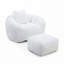 Fauteuil à billes avec repose-pieds en fausse fourrure-1564392045