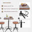 Carolwood Pine Solid Wood Top Metal Base Dining Table