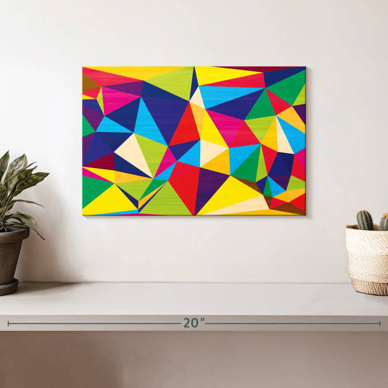 Avery V abstrait géométrique sans soudure, H 8 po x l 12 po