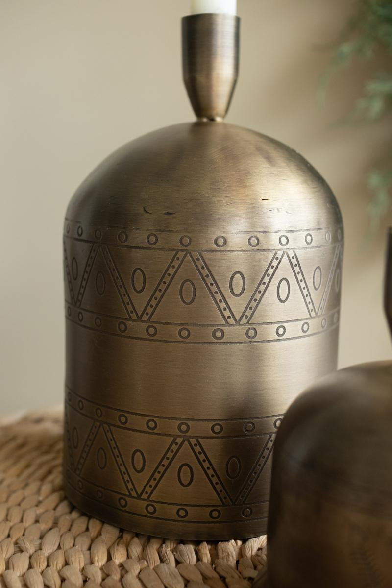 Brass Bell Taper Candlestick Holder, 1