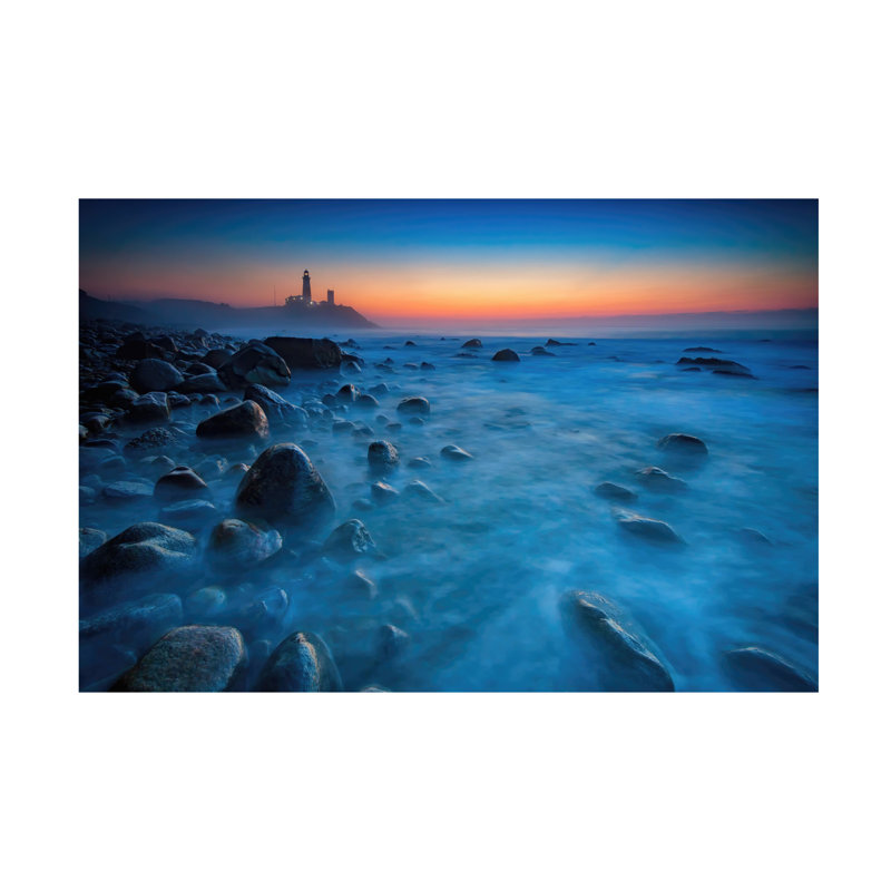 Art mural sur toile tendue - «Blue Tide» de Rick Berk pour décoration de salon, de chambre à coucher ou de bureau - 30 x 47