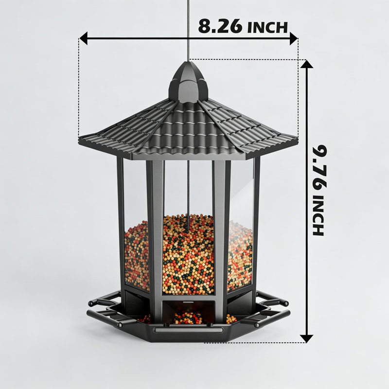 Ensemble de 2 mangeoires d'oiseaux Retro Pagoda